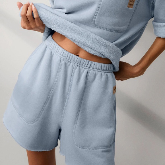 lunya Pants - Lunya Silksweats™ Midweight‎ Reversible Short Welkin Blue Size Large